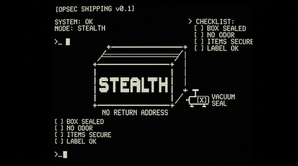 Stealth shipping packaging OPSEC guide vendor requirements