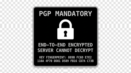 PGP encryption mandatory end-to-end messaging system