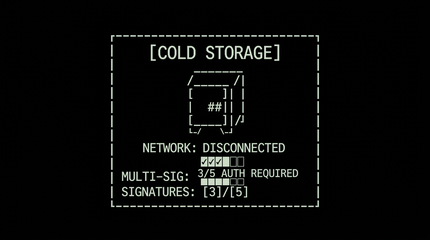 Cold storage cryptocurrency wallet security system