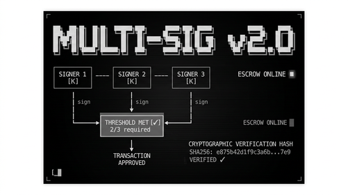 Multi-signature escrow v2 launch cryptographic verification
